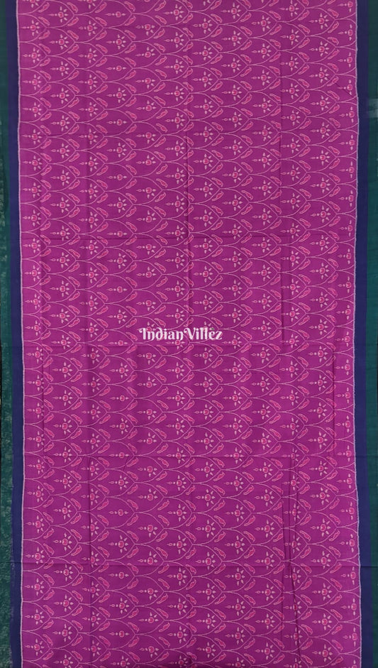 Purple Bird Design Odisha Ikat Sambalpuri Cotton Saree