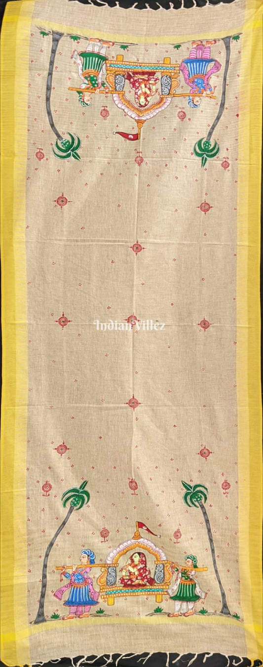 Doli Pattachitra Art on Tussar Dupatta