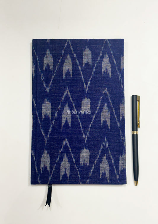 Tipa Print Handmade Ikat Woven Cotton Fabric Cover Diary 