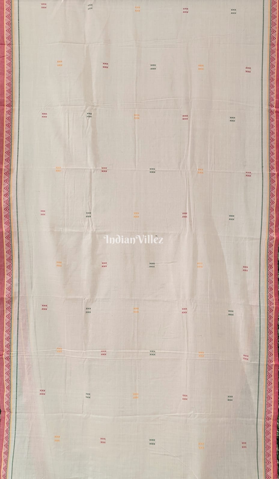 White Odisha Ikat Dongria Pure Cotton Saree