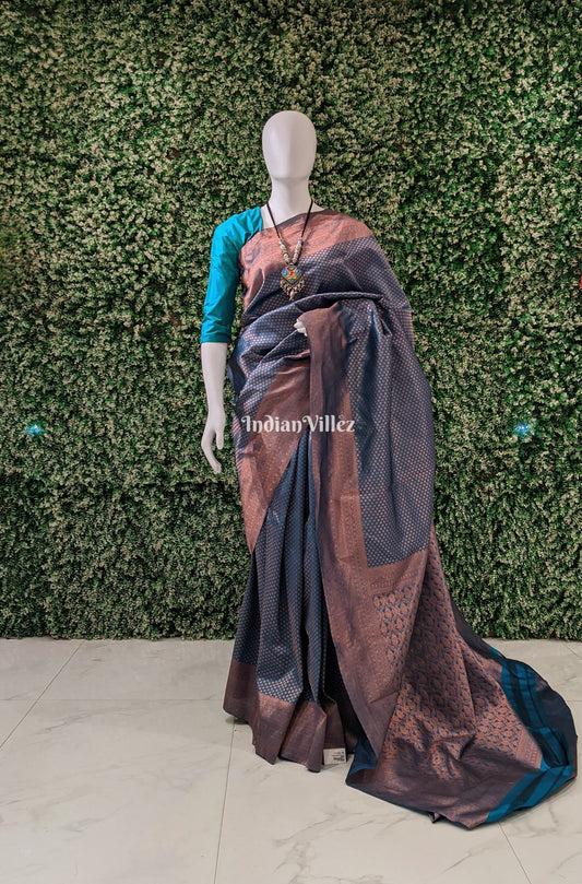 Peacock Green Kanjivaram Silk Saree