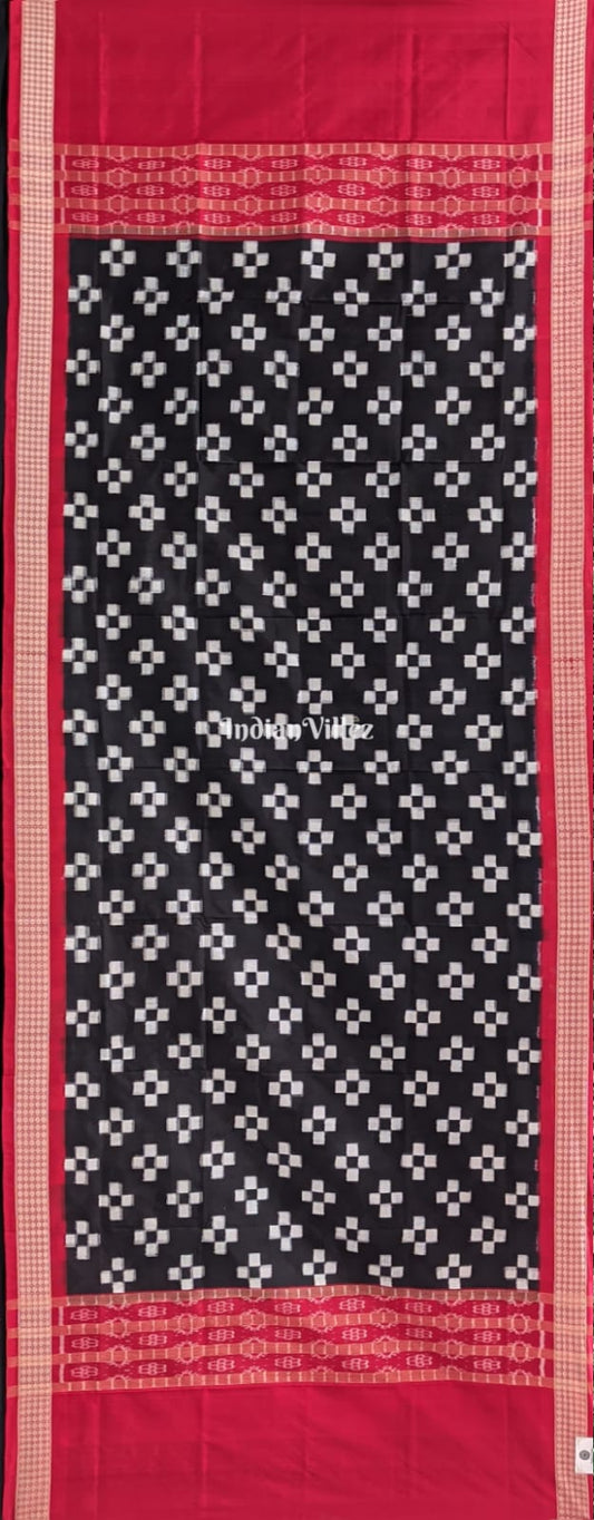 Black Pasapali Theme Pure Sambalpuri Silk Dupatta