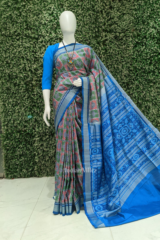 Exclusive Fish Motif Odisha Ikat Sambalpuri Silk Saree