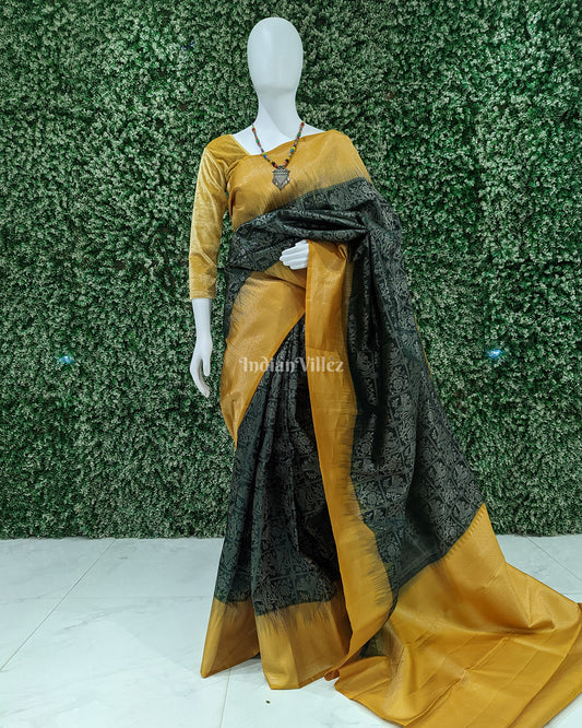 Bottle Green Pure Kanjivaram Silk Saree