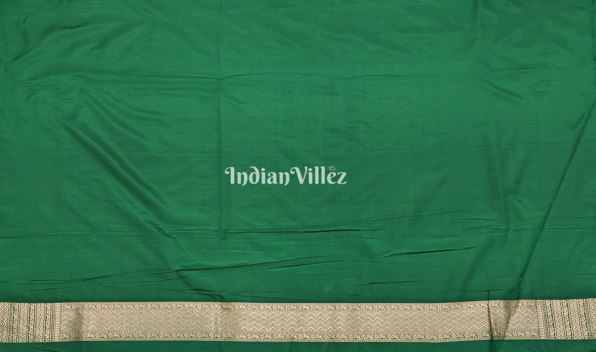 Teal Green Uppada Katan Silk Banarasi Saree