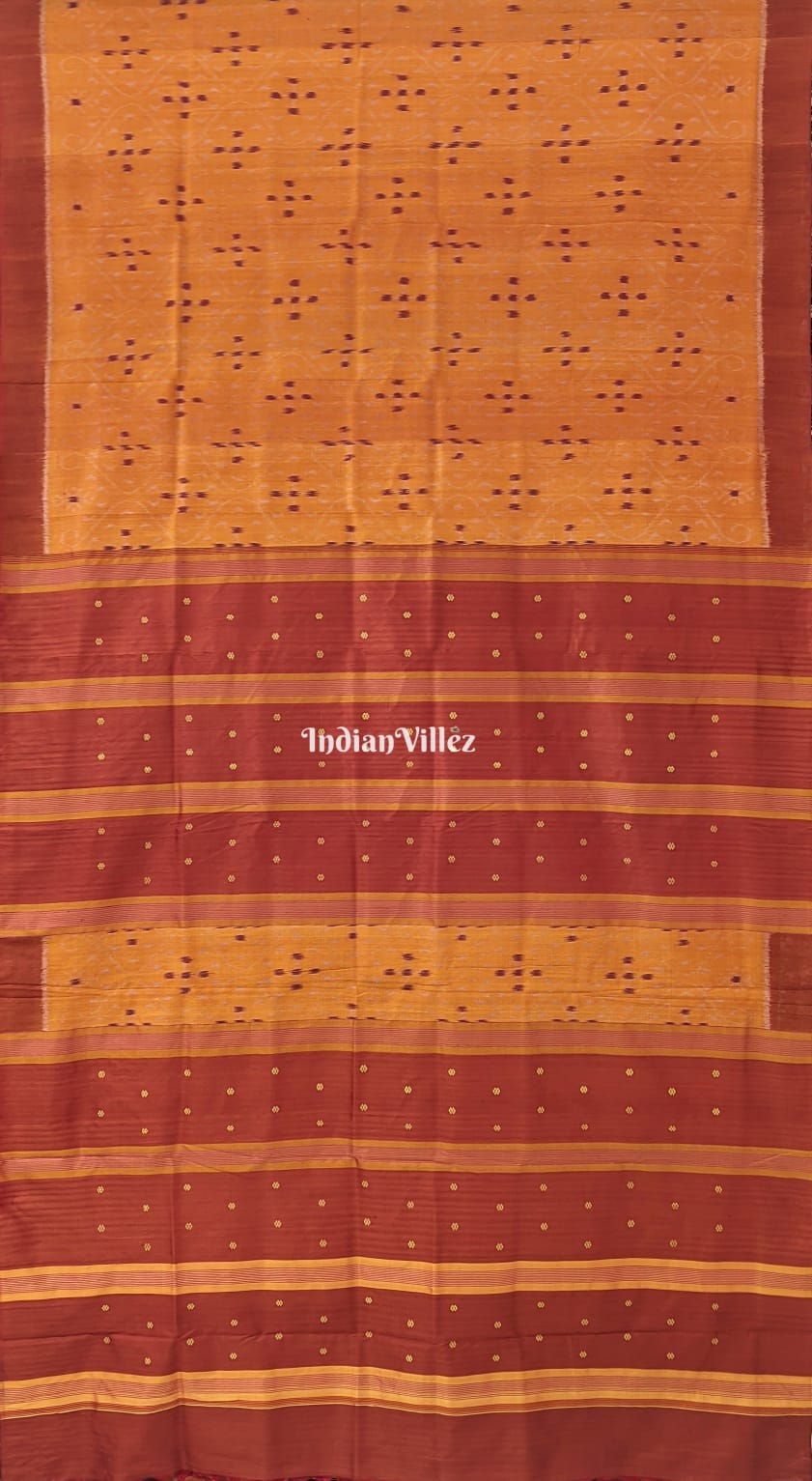 Golden & Deep Bronze Contemporary Gopalpur Tussar Silk Saree