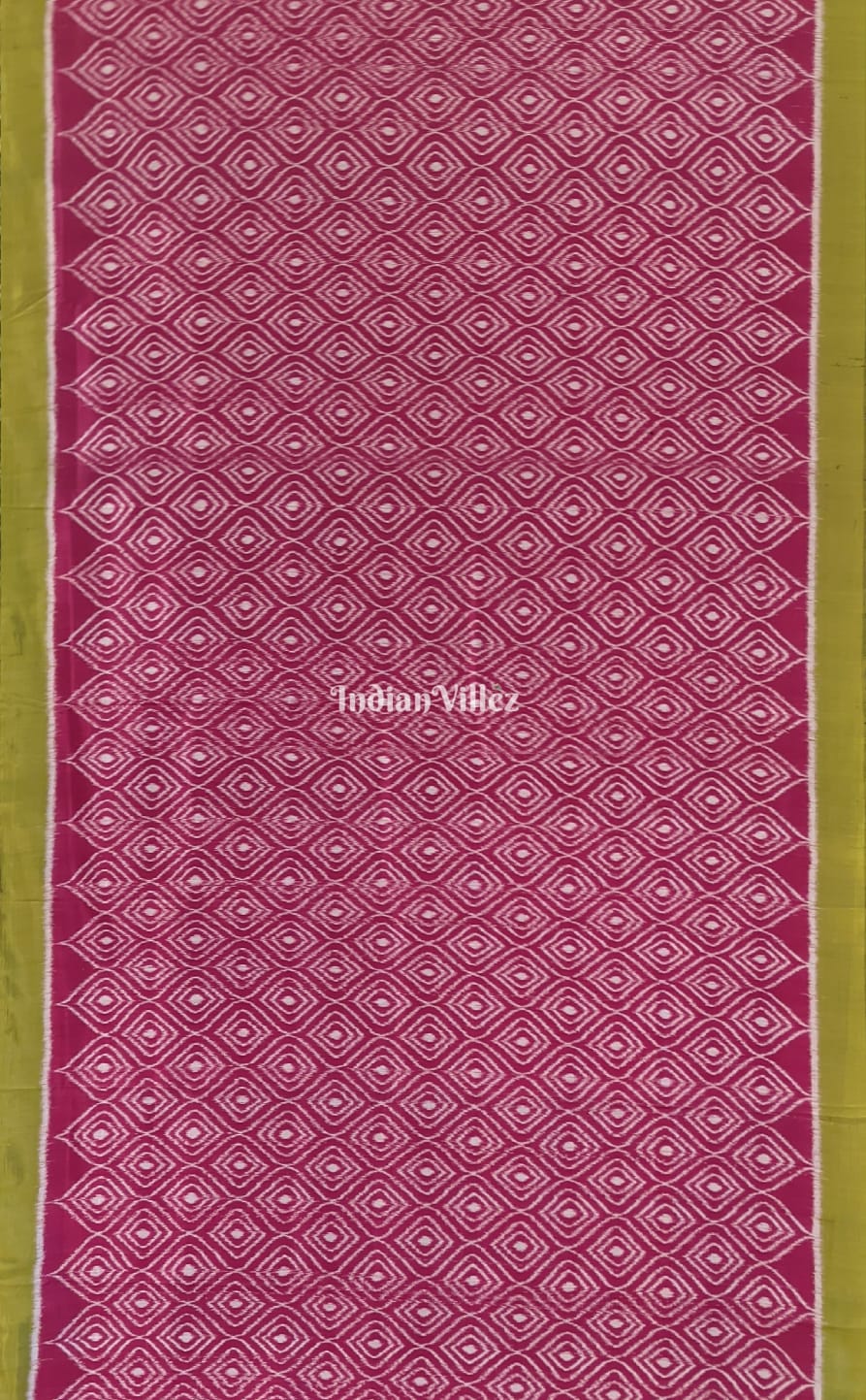 Pink Parrot Green Odisha Ikat Contemporary Silk Saree