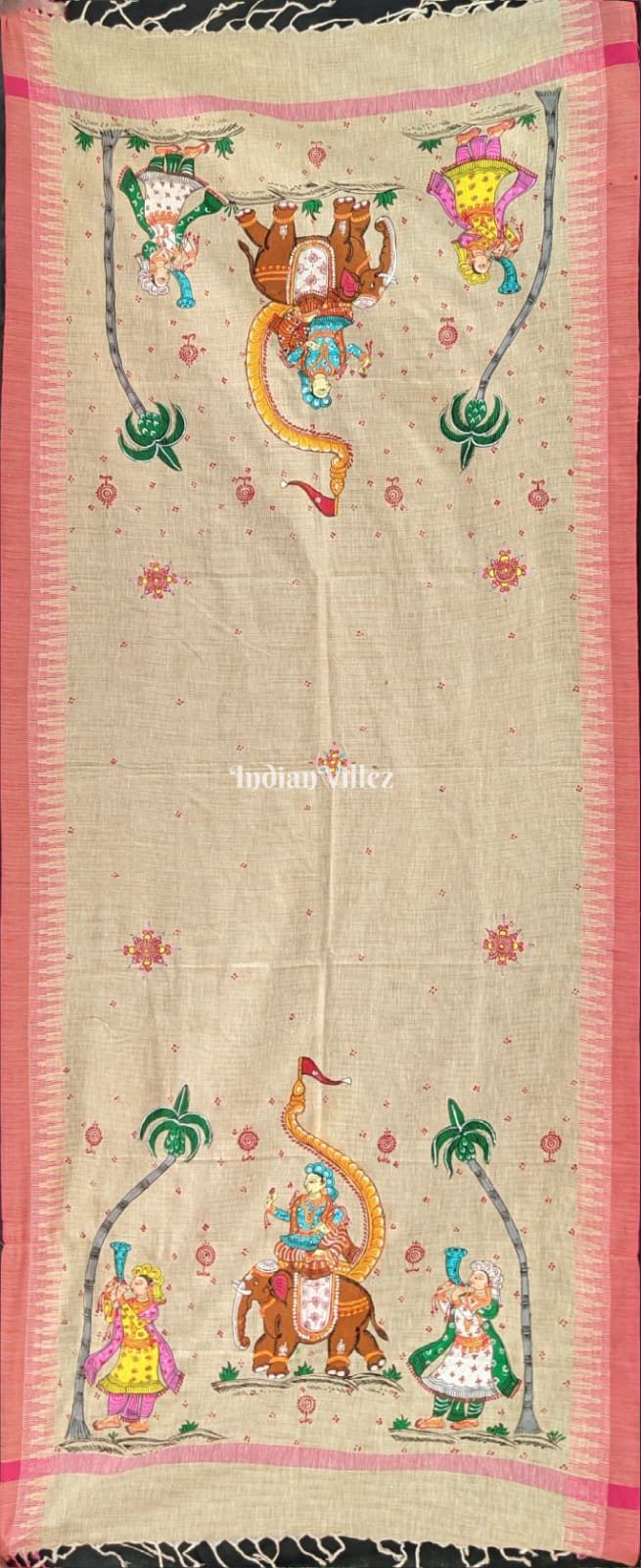 Odisha Patachitra Tussar Dupatta