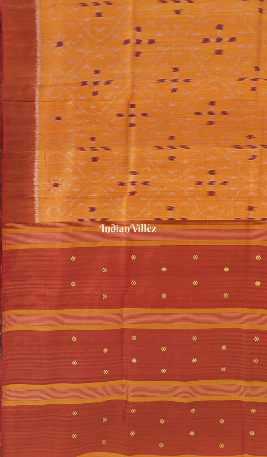 Golden & Deep Bronze Contemporary Gopalpur Tussar Silk Saree