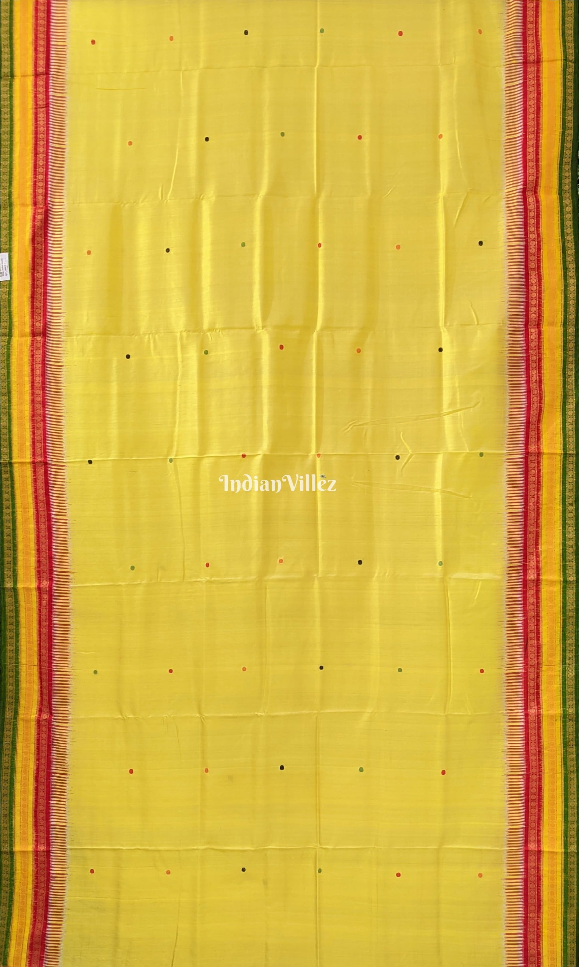 Yellow Kathiphera Odisha Ikat Khandua Silk Saree