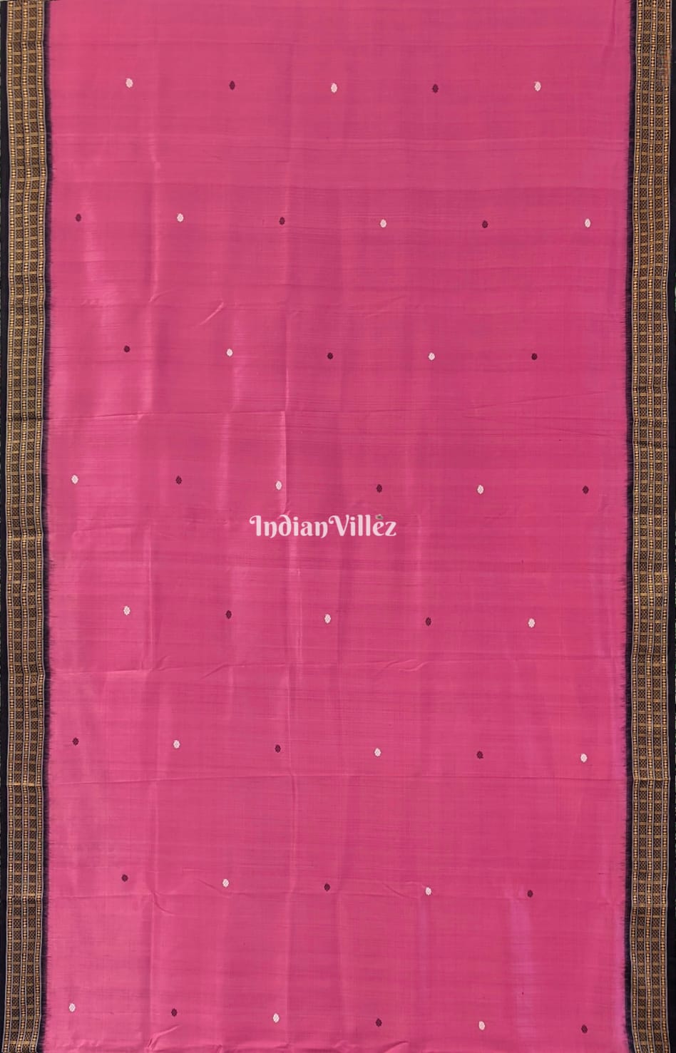 Rust Pink Flower Motif Siminoi Silk Saree