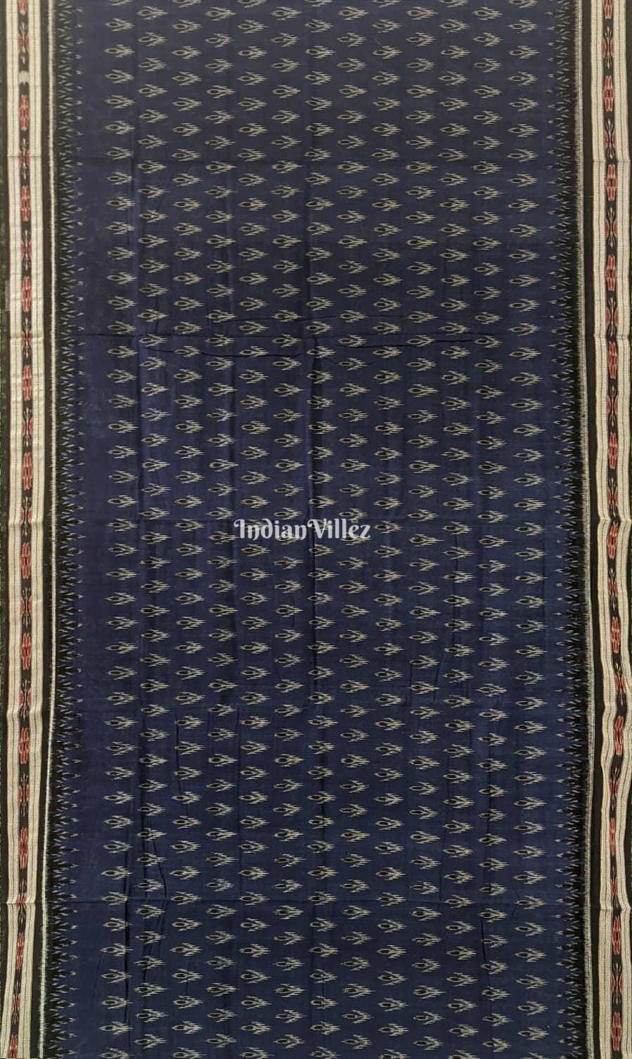 Blue Odisha Handloom Mayur Chandrika Maniabandha Cotton Saree