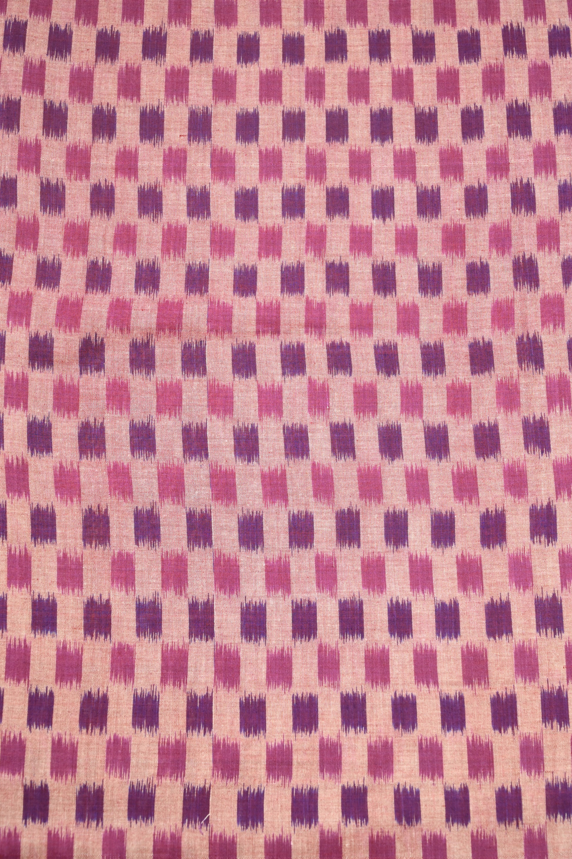 Cement Purple Sambalpuri ikat Cotton Fabric 