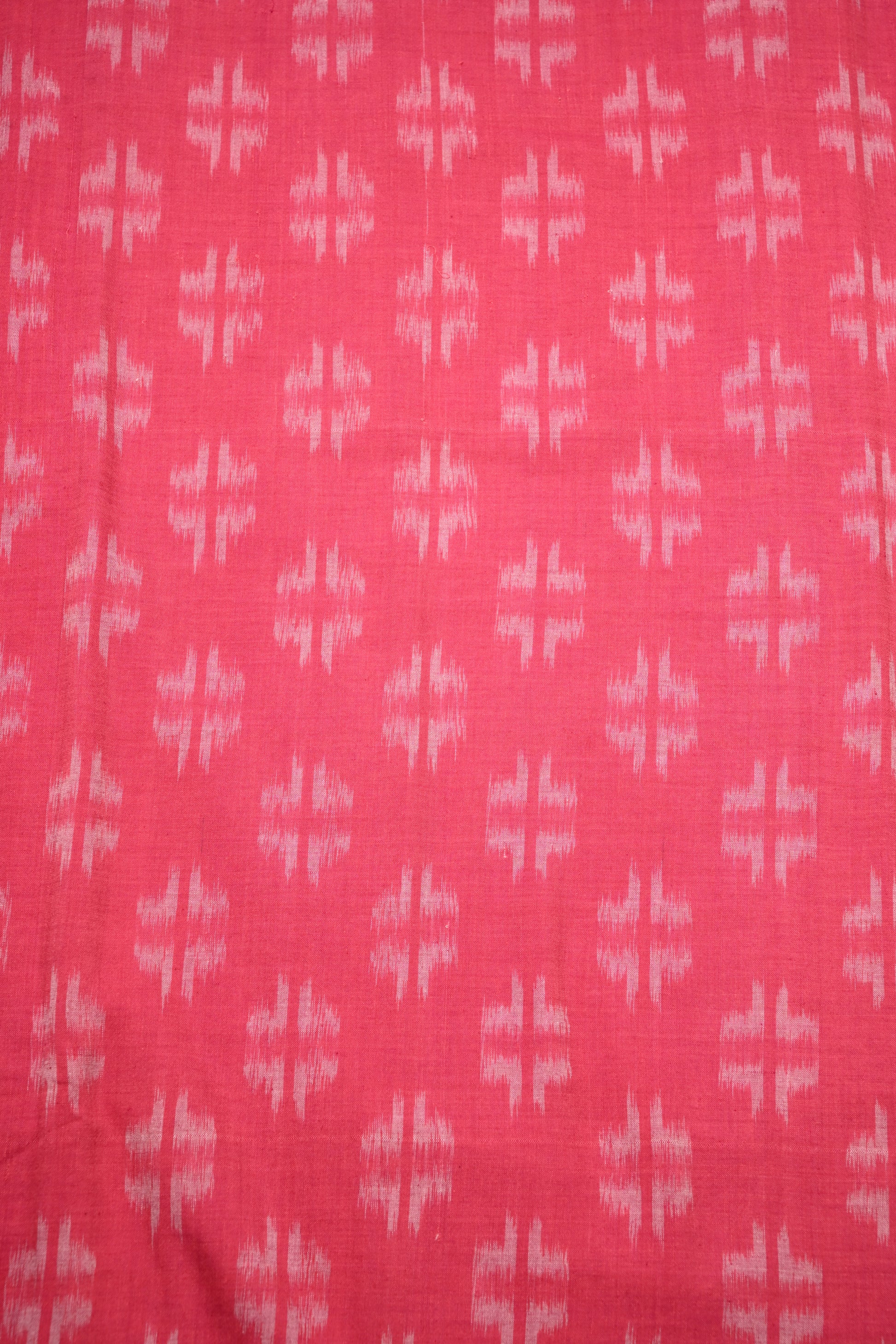 Rose Pink Sambalpuri Ikat Cotton Fabric