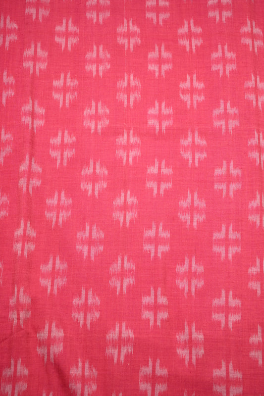 Rani Pink Sambalpuri Ikat Cotton Fabric 