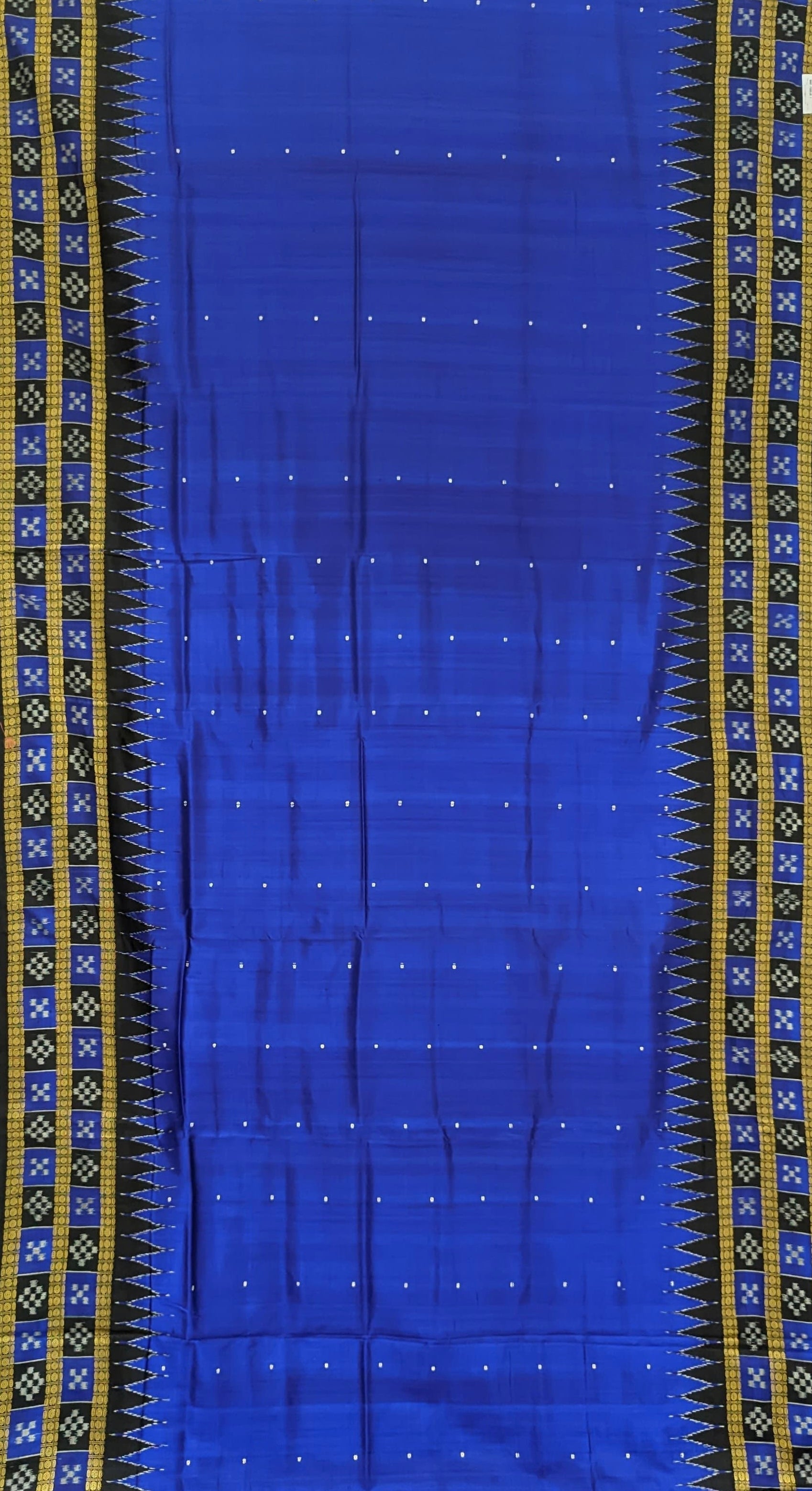 Yellow Butta design Odisha Ikat Khandua Silk Saree