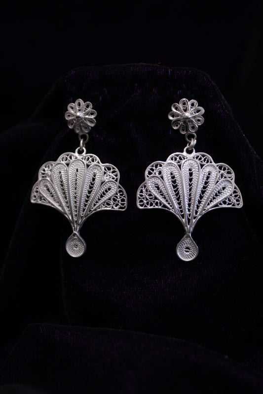 Tree Shape Silver Filigree Earring