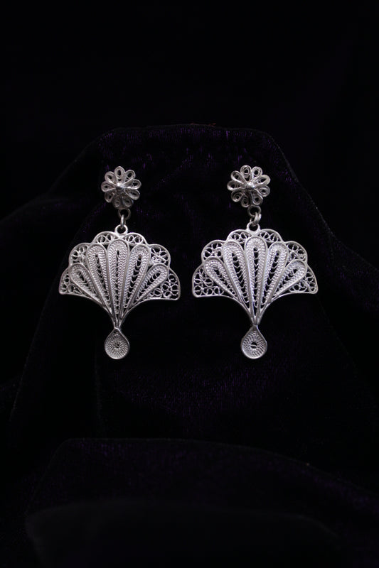 Tree Shape Silver Filigree Earring