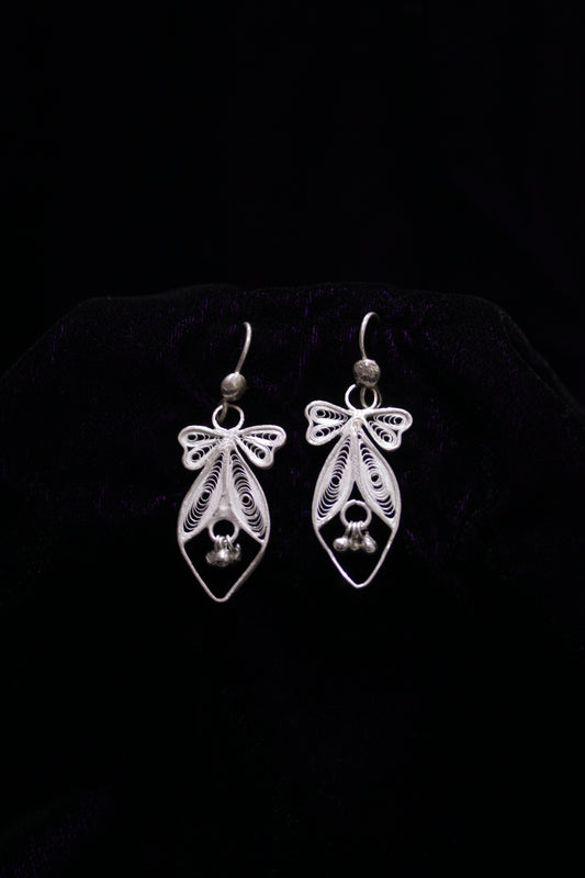 Mayurpankhi Silver Filigree Earrings