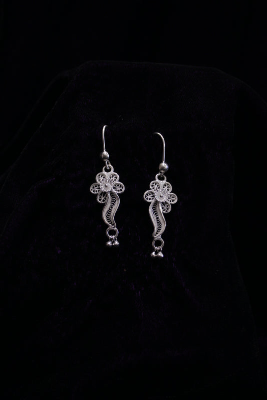 Flower Silver Filigree Earring