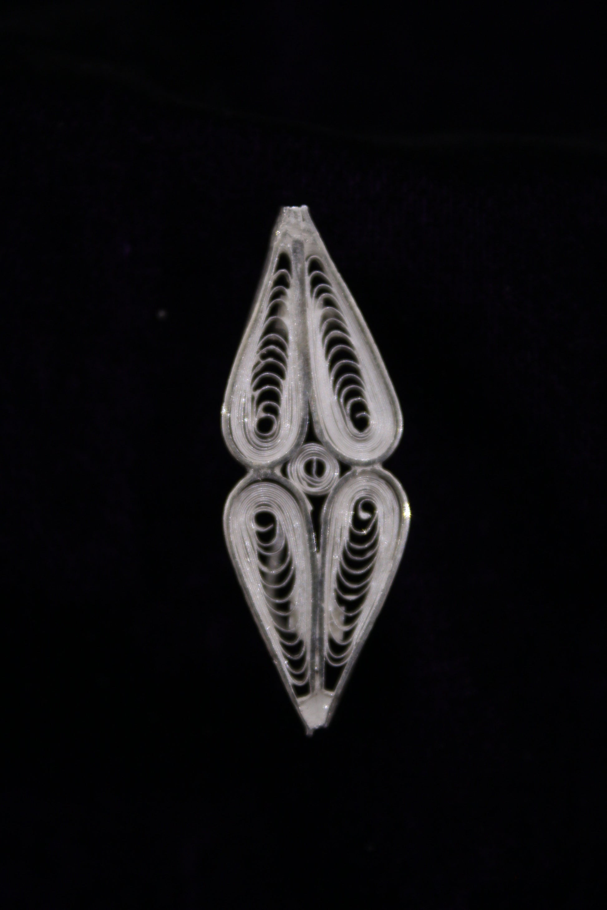 Love Designer Silver Filigree Saree Pin