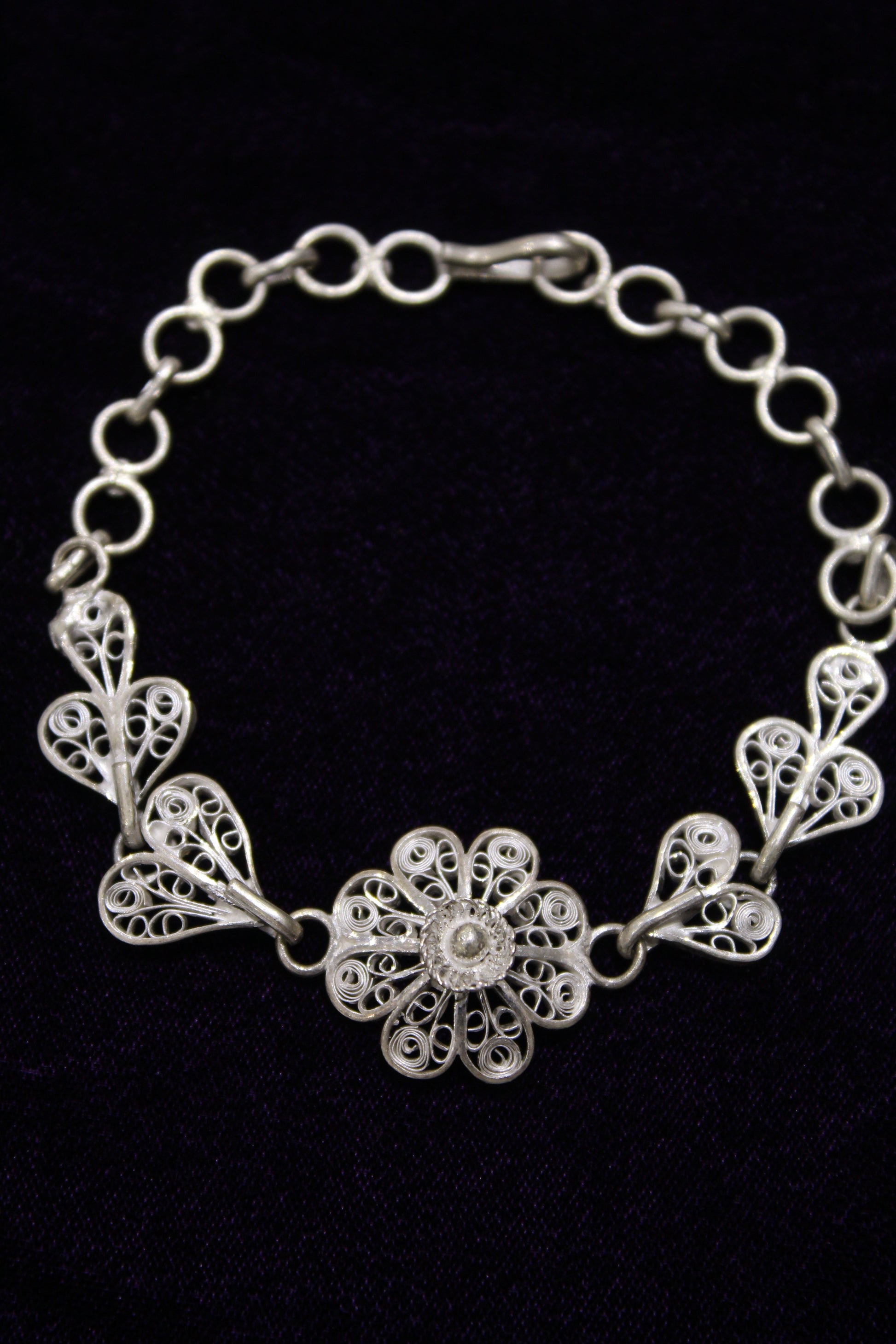 Designer Tarakasi Silver Filigree Bracelet For Women