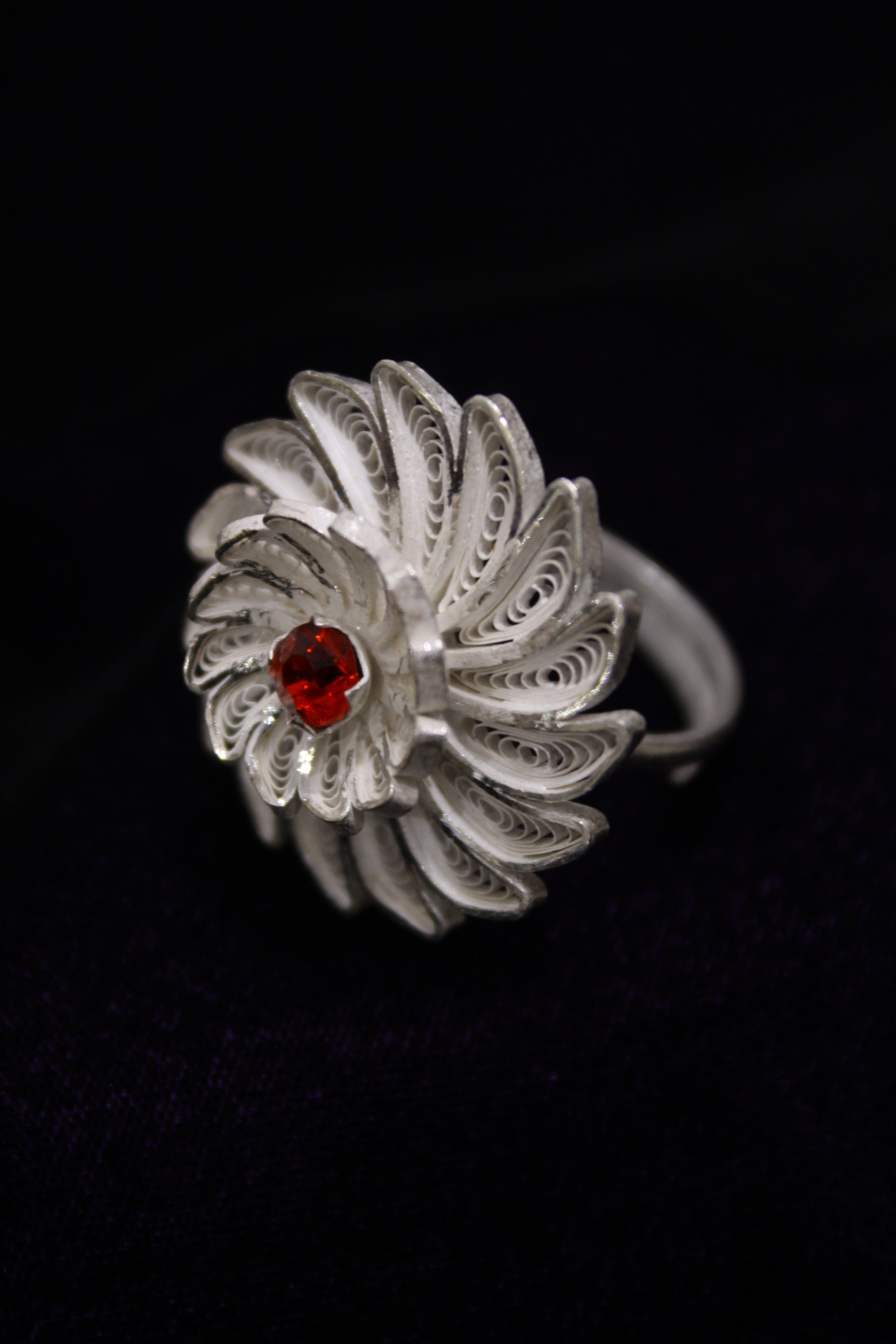 Tarakasi Silver Filigree Ring For Women