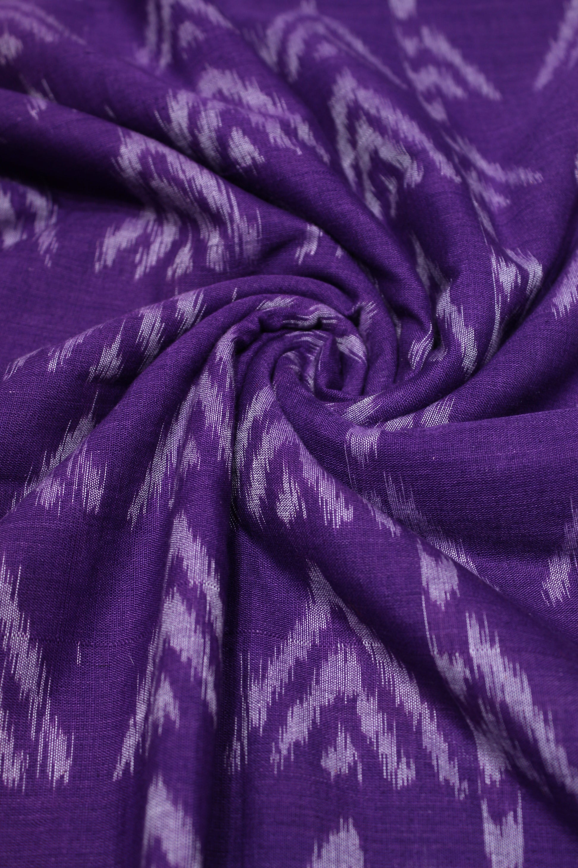 Violet Hill Theme Sambalpuri Ikat Cotton Fabric