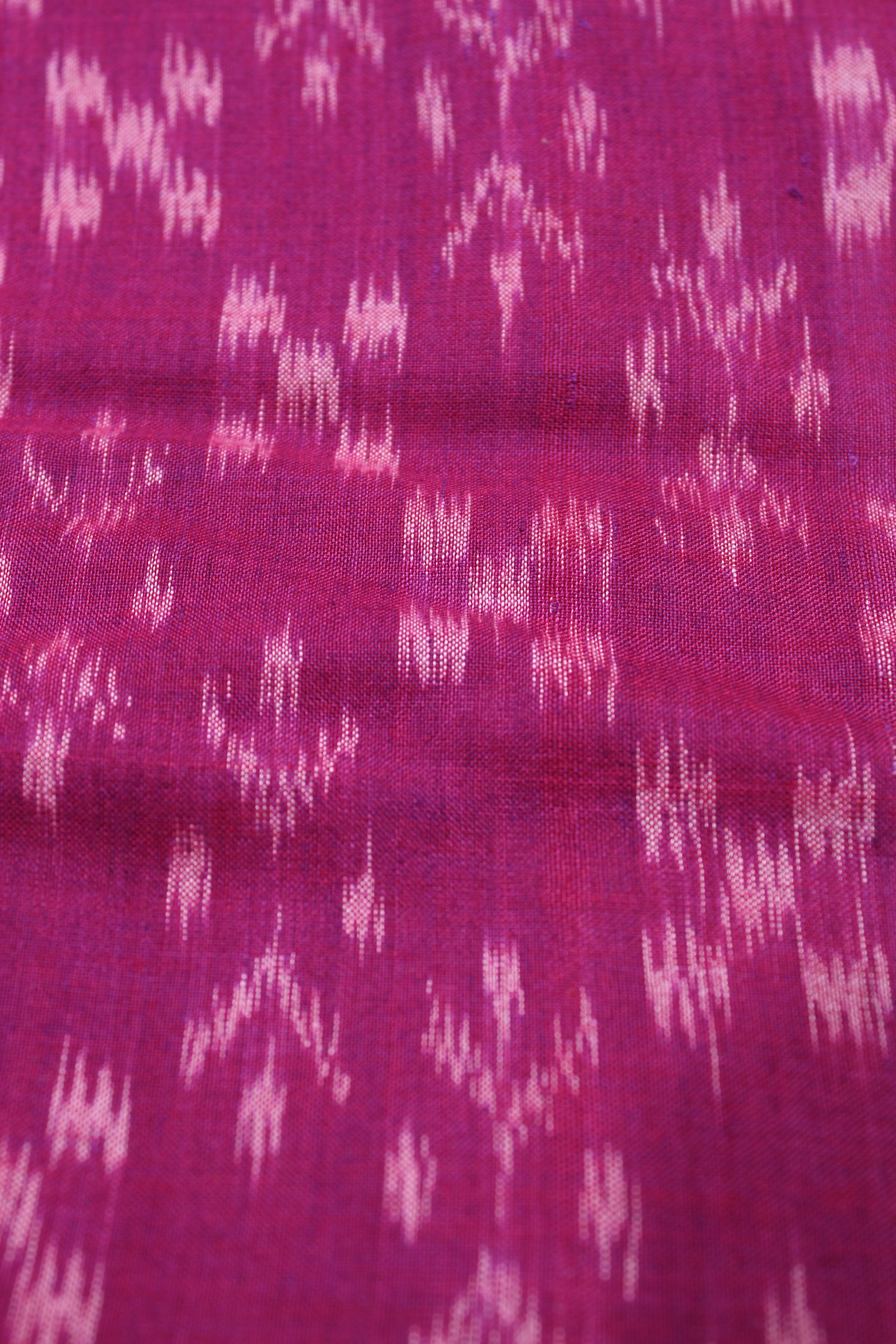 Maroon Pink Pasapali Sambalpuri Ikat Cotton Fabric