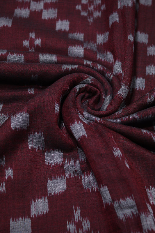 Magenta Sambalpuri Ikat Cotton Fabric