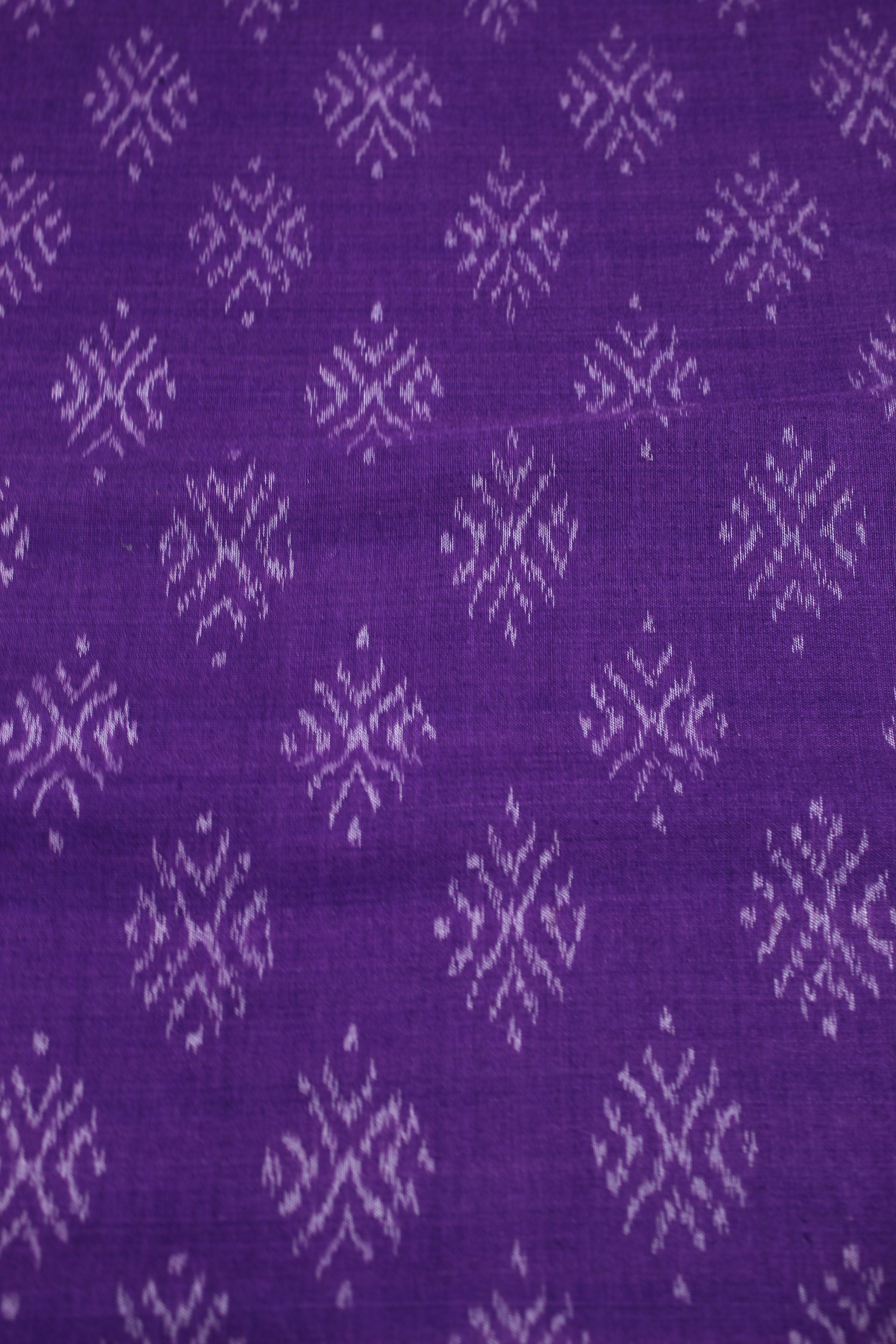 Violet Sambalpuri Ikat Cotton Fabric