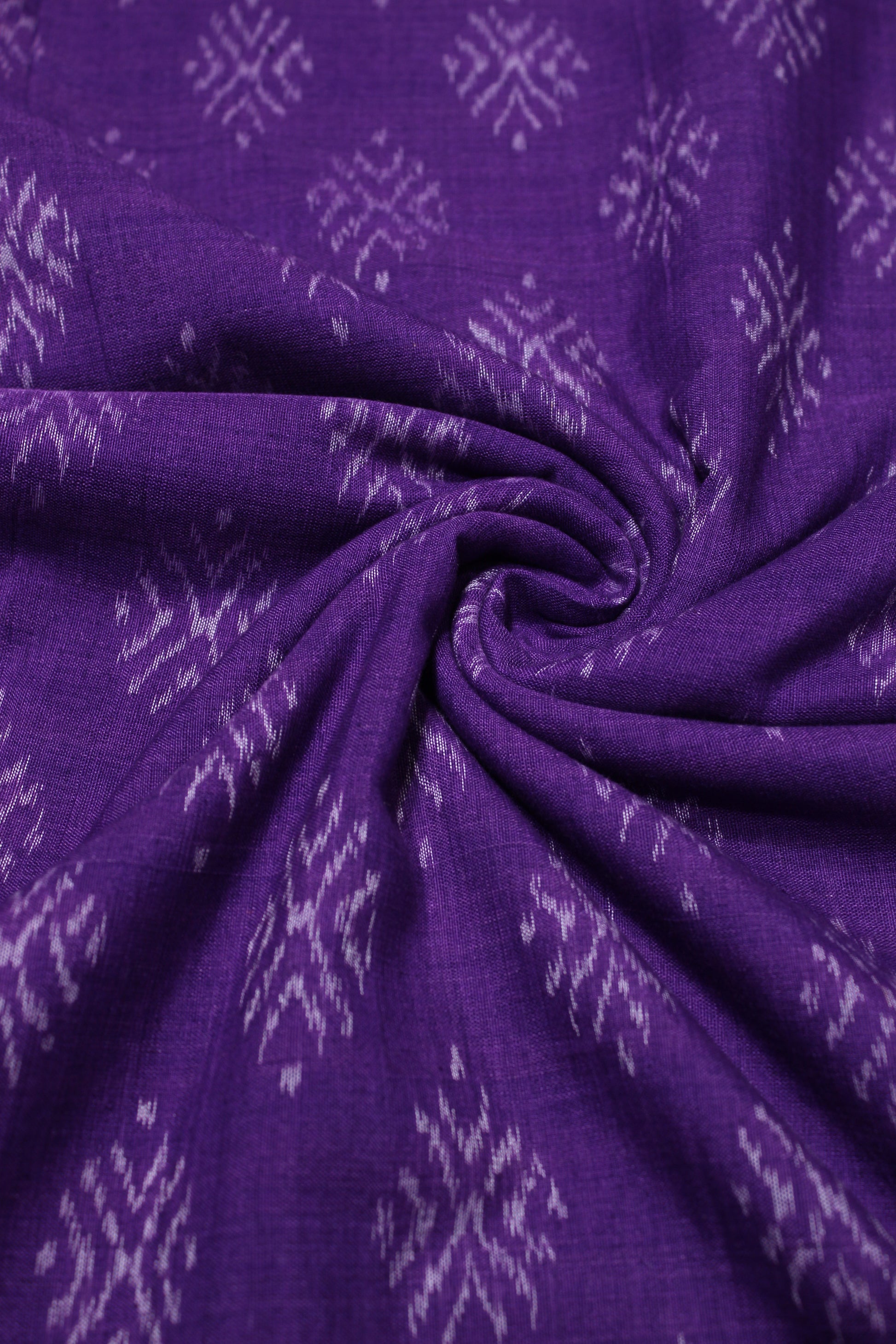 Violet Sambalpuri Ikat Cotton Fabric