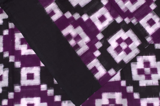 Purple Sambalpuri Bada Pasapali Cotton Fabric