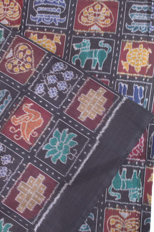 Black Box Design Sambalpuri Ikat Cotton Fabric