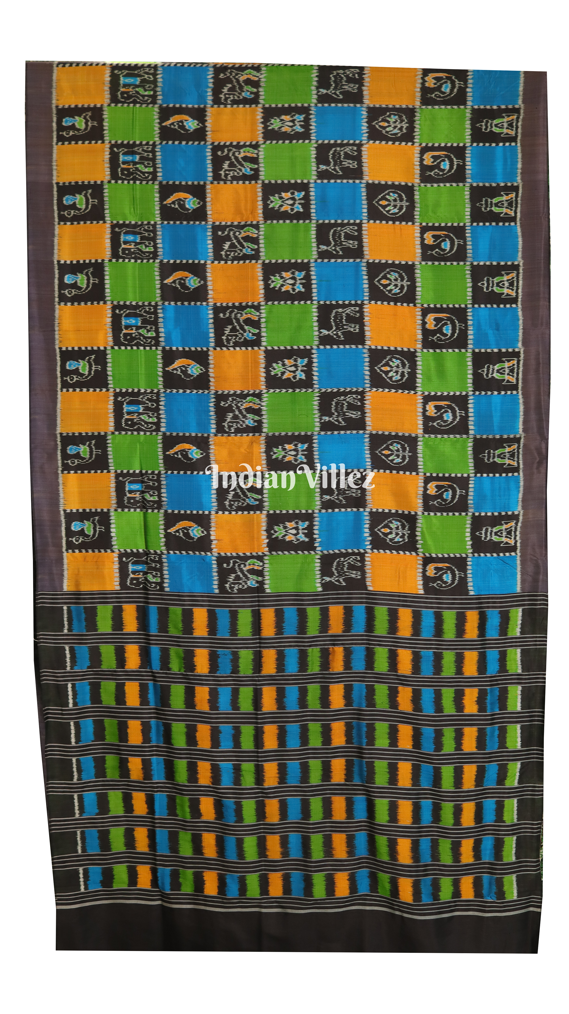 Multi Color Odisha Ikat Nabakothi  Nabarangi Contemporary Silk Saree