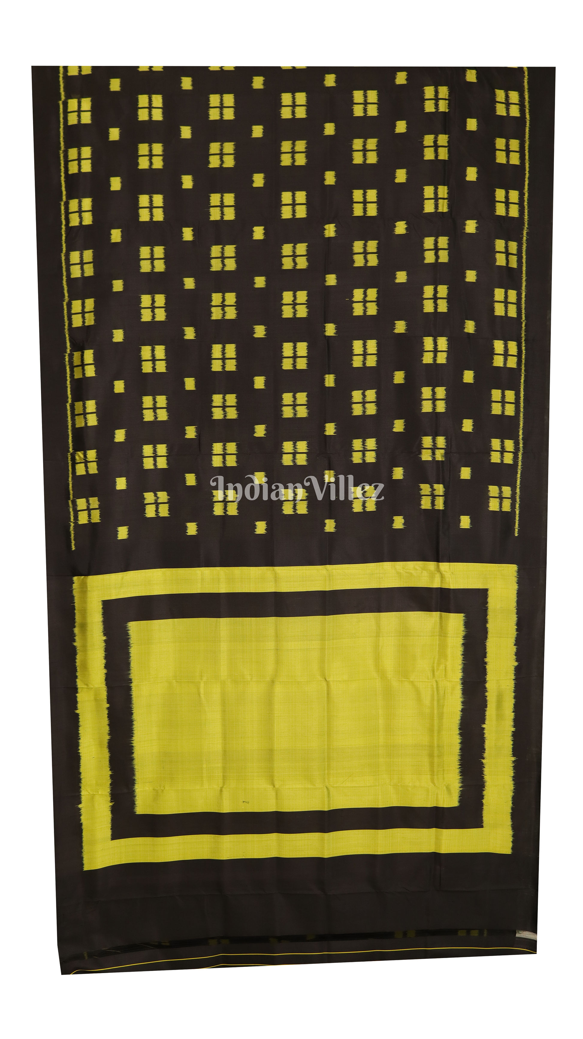 Black Green Contemporary Odisha Handloom Silk Saree