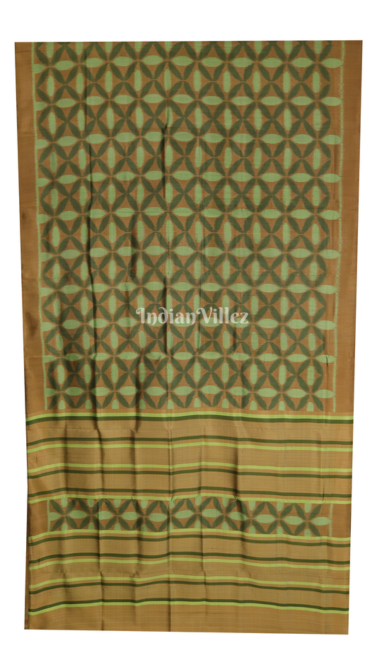 Pista Green Odisha Ikat Contemporary Silk Saree