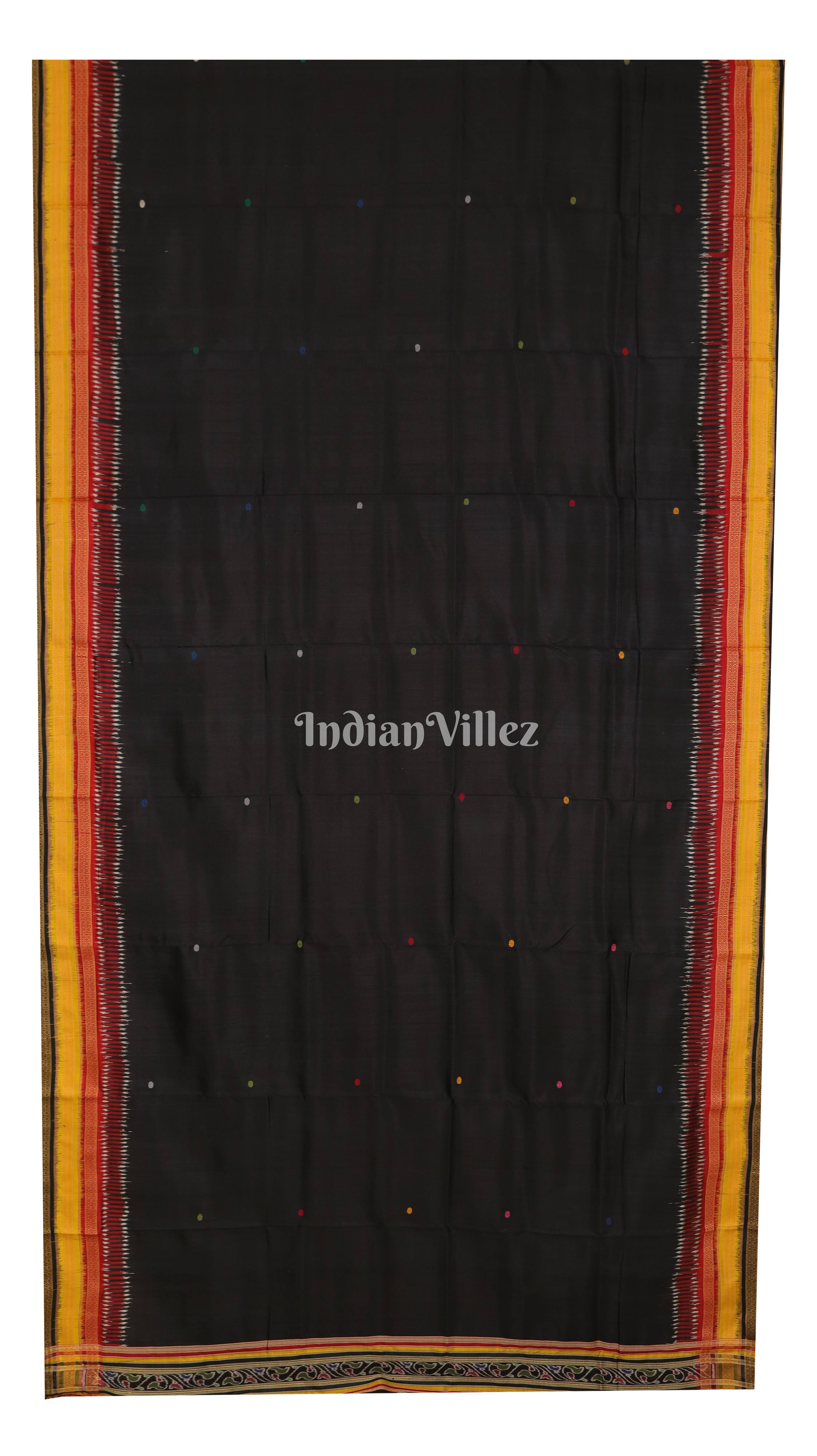 Black Doli Barat Kathiphera Odisha Ikat Khandua Silk Saree