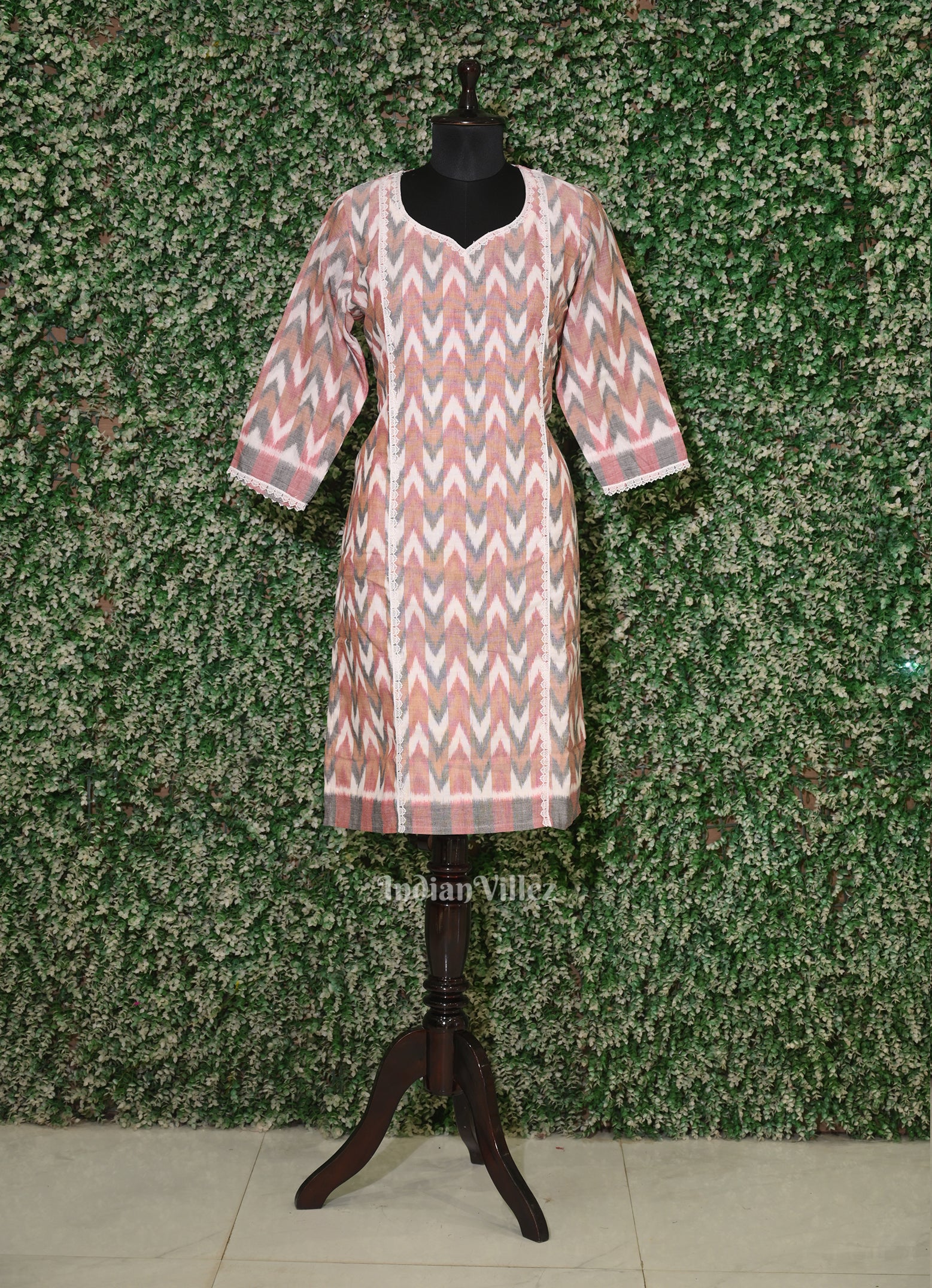 Off white Sambalpuri Odisha Ikat Designer Cotton Kurti for Women