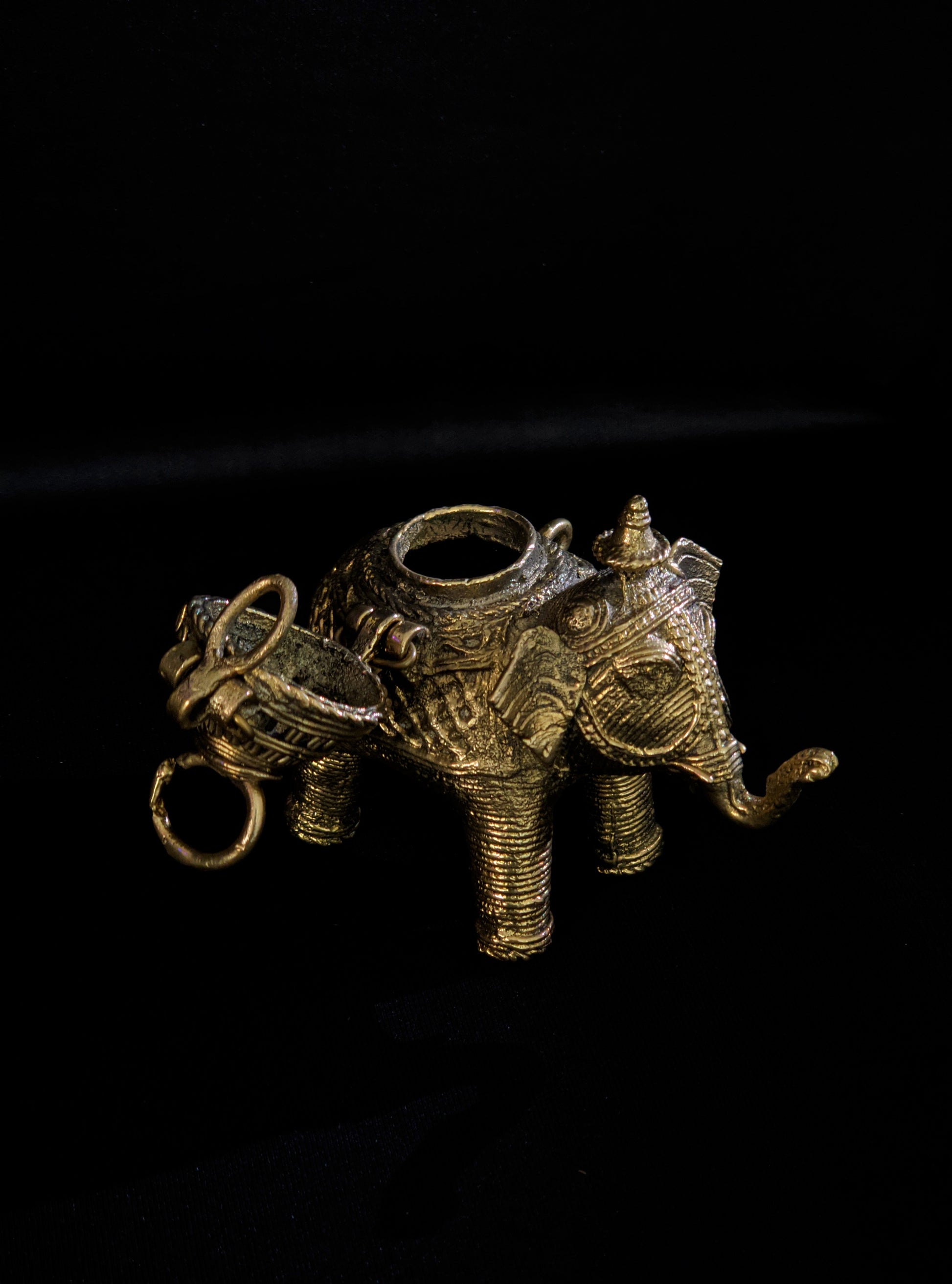 Brass Dhokra Elephant Box