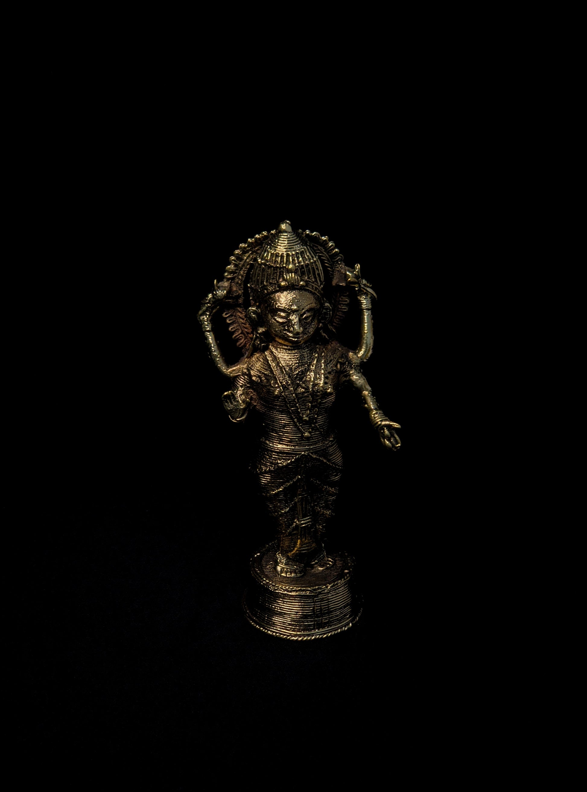 Handmade Dhokra - Standing Maa Laxmi on Base