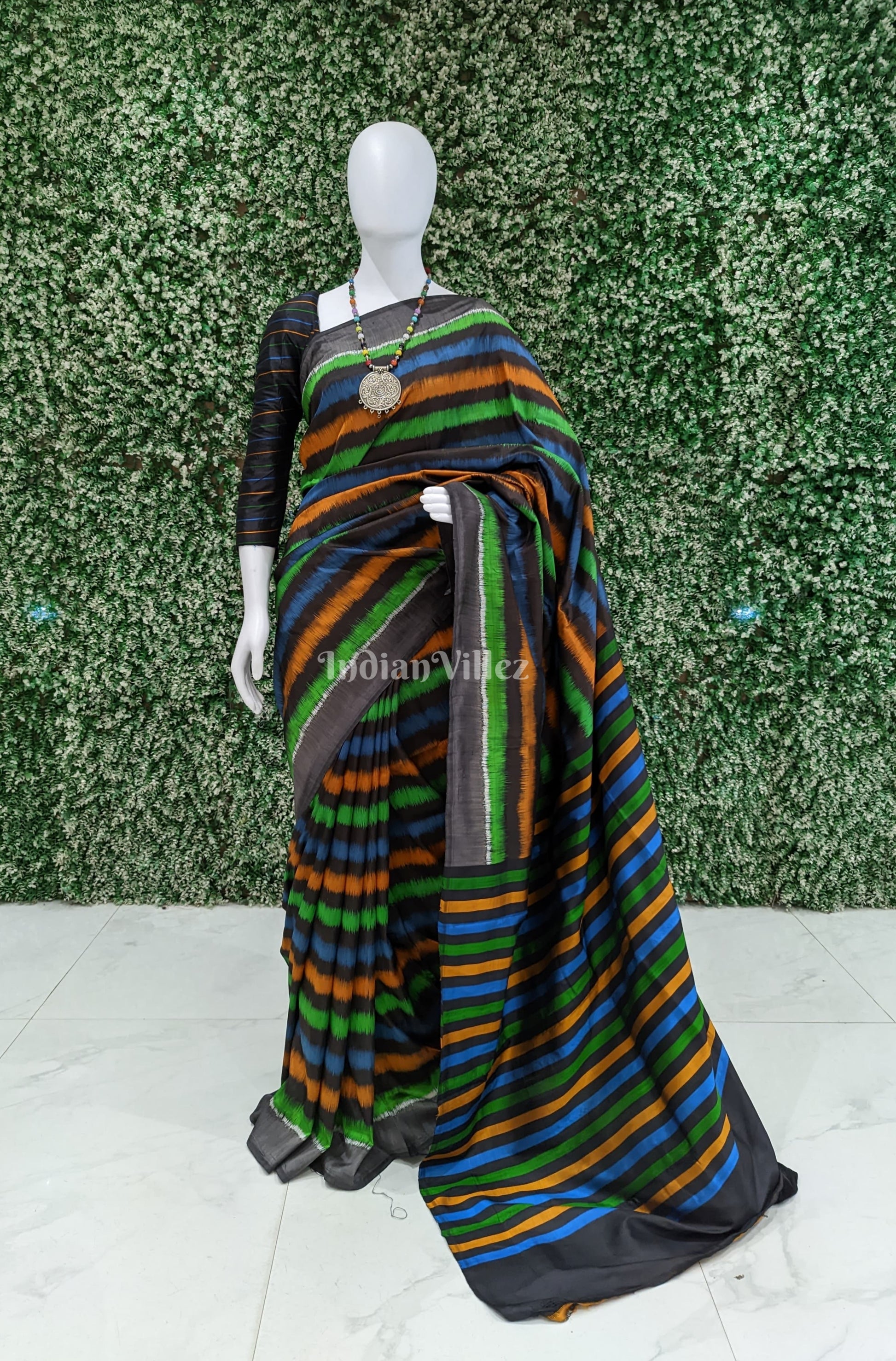 Multicolored Odisha Ikat Designer Contemporary Silk Saree