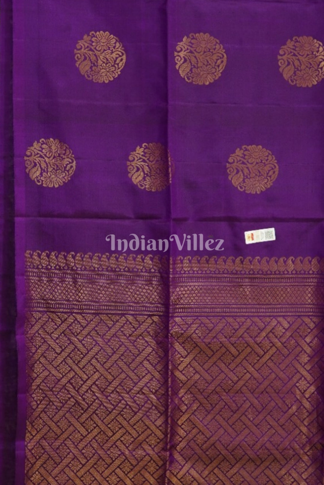 Purple Pure Kanjivaram Soft Silk Saree