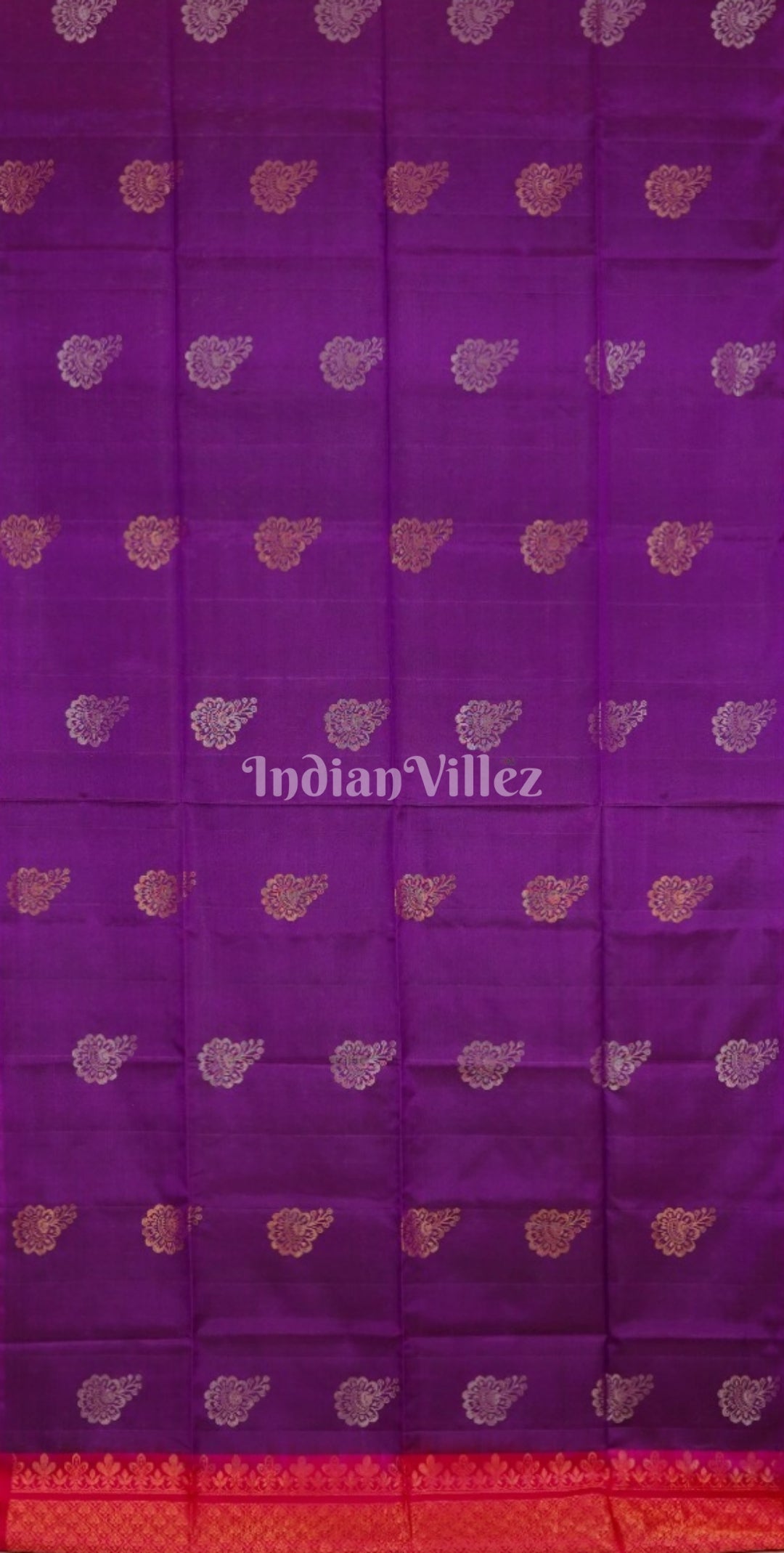 Purple With Pink Pure Kanjivaram Soft Silk Saree