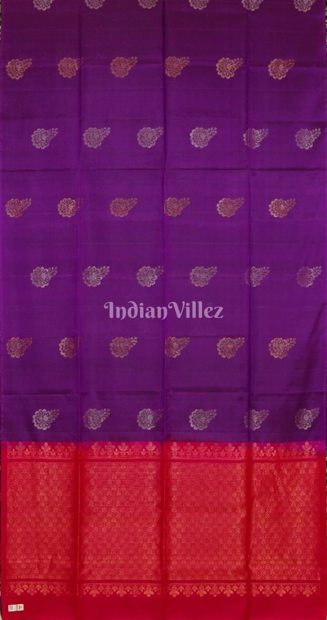 Purple With Pink Pure Kanjivaram Soft Silk Saree