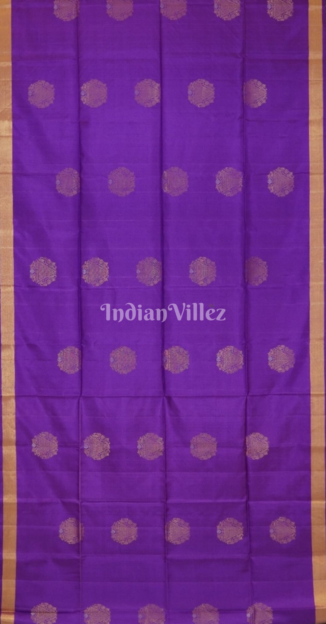 Purple With Pink Pure Kanjivaram Soft Silk Saree