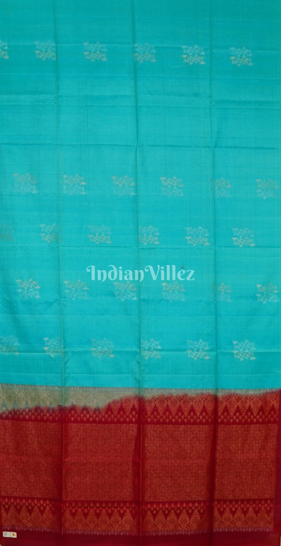 Sky With Maroon Pure Kanjivaram Soft Silk Saree