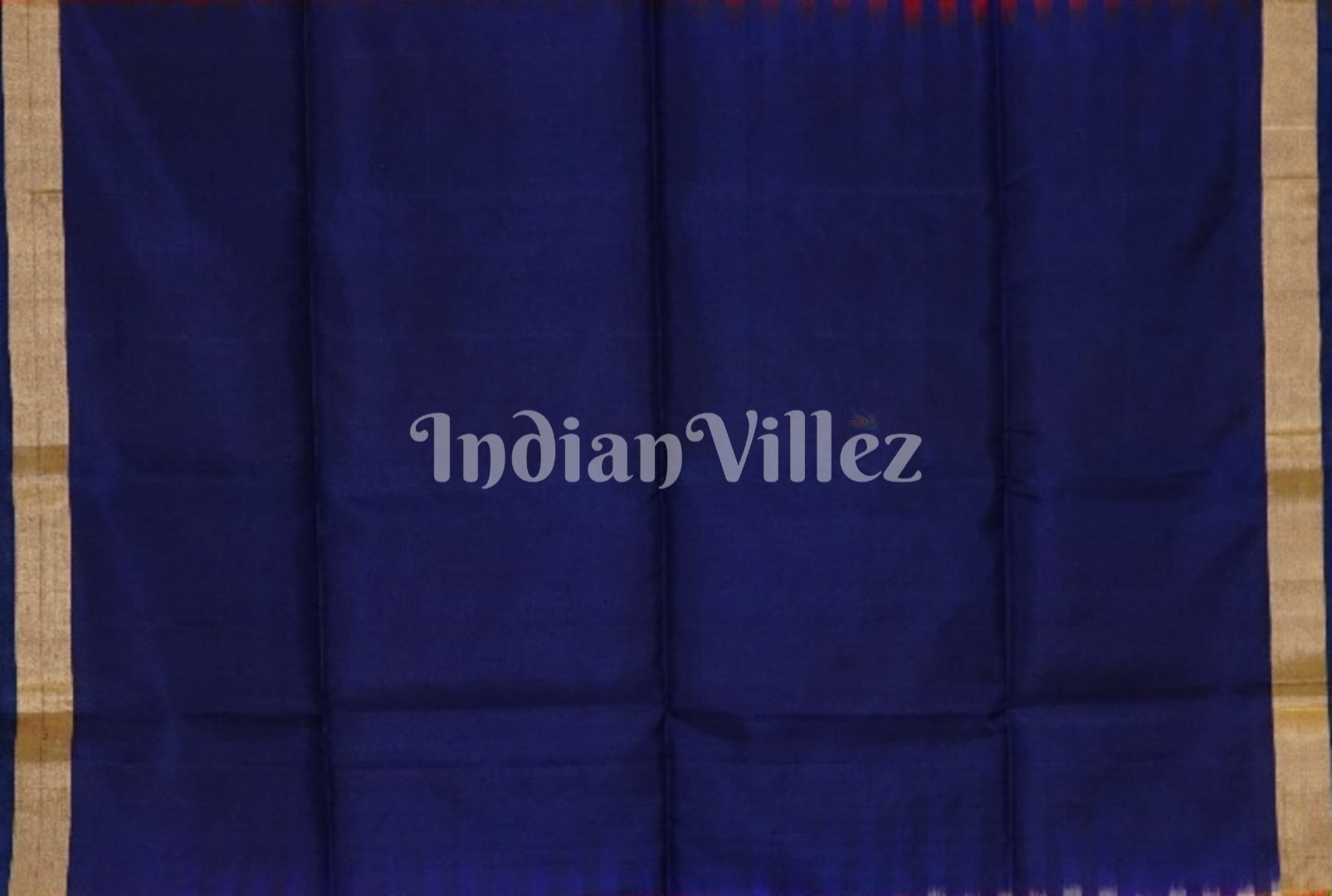 Red With Blue Pure Kanjivaram Soft Silk Saree