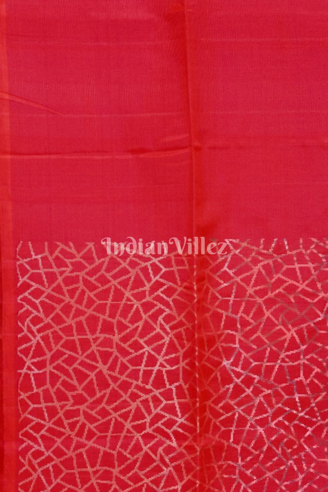 Pinkish Red Pure Kanjivaram Soft Silk Saree