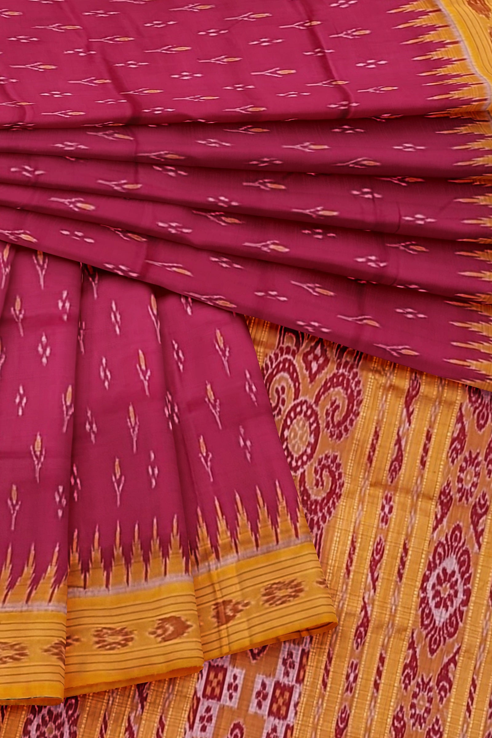 Rani Mayur Chandrika Odisha Ikat Khandua Silk Saree